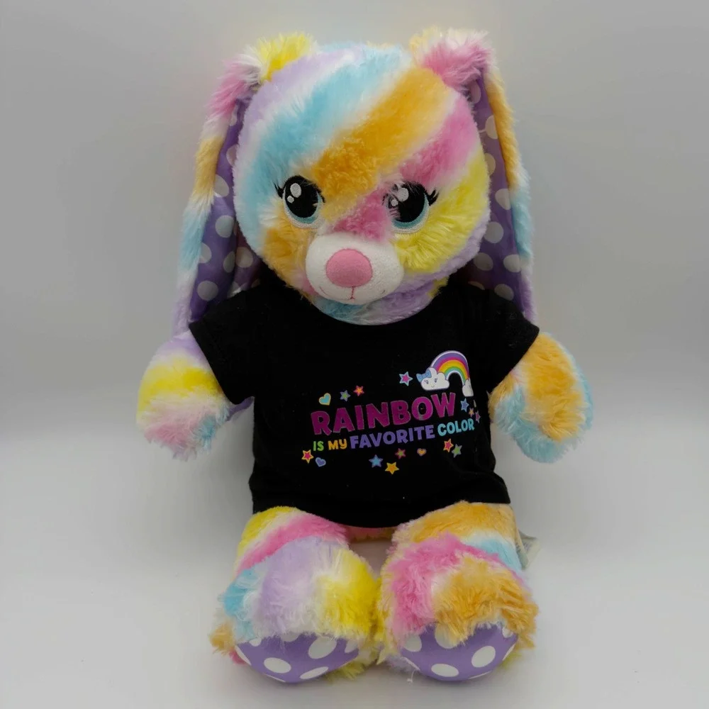 Build-A-Bear Workshop Rainbow Friends Bunny Plush Rainbow is my Favorite Color T